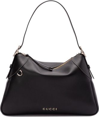 Gucci large GG emblem shoulder bag - Black