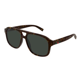 Gucci Sunglasses, unisex, Brown, Size: 57 MM Pilot Sunglasses