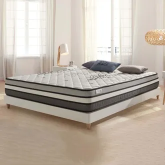 Cosmos Colch&oacute;n 160x200 Cm - Solar - Colch&oacute;n H&iacute;brido De Muelles Ensacados, Viscoel&aacute;stica Hr, L&aacute;tex Azul, Equilibrado, Reversible, Grosor 30 Cm