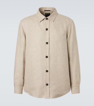 Ermenegildo Zegna Cashmere, linen, and silk overshirt