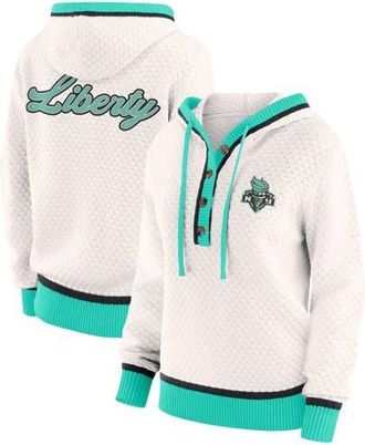 WEAR by Erin Andrews Womens WEAR by Erin Andrews Cream New York Liberty Hooded Sweater at Nordstrom, Size Small