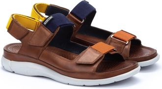 Pikolinos Mens Oropesa Leather Sandals In Cuero