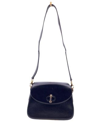 Gucci Black Leather Box Shoulder Bag (Authentic Pre-Loved)