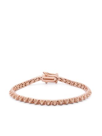 Eddie Borgo Pyramid pavé tennisarmband - Roze
