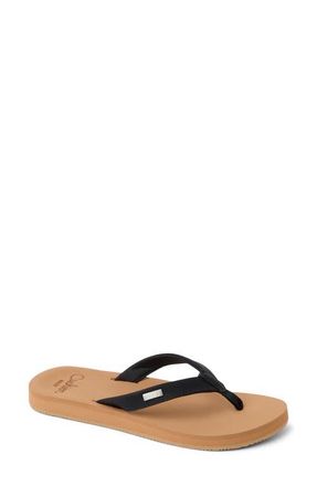 Reef Baja Sands Flip Flop in Black/Tan at Nordstrom, Size 10