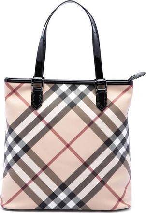 Burberry Pre-owned Burberry Supernova Check Coated Canvas Tote Ladies LTRSGV6V5FSCYNB2