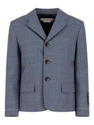 Marni checked blazer - Blue