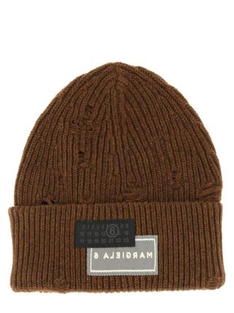 Maison Margiela Beanie Hat With Logo