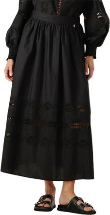 Liu Jo Zwarte Geplooide Minirok - Dames - Midirokken - Zwart - 3XS - Polyester - Rokken