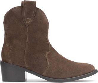 Kazar Donkerbruine cowboy laarzen - Dames - Cowboylaarzen - Bruin - 36 EU - Leer - Schoenen
