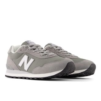 New Balance Sneaker NEW BALANCE 515, Herren, Gr. 40,5, grau (grau, wei&szlig;), Leder, Textil, Schuhe Sneaker