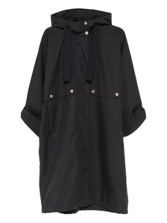 G-Lab Milla II hooded parka coat - women - TENCEL/Linen/Flax/Cotton/Polyurethane/Polyester - M - Blue