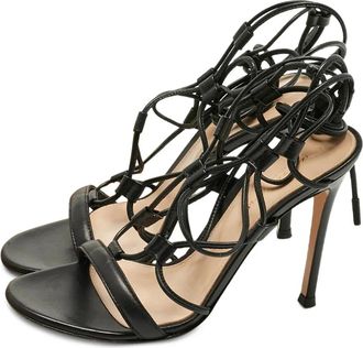 Gianvito Rossi Giza leather heeled sandals - Black