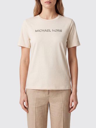 Michael Kors Cotton Crewneck T-shirt with Contrasting Front Logo