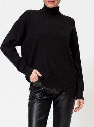 Twin-Set Basic Viscose Blend Long-Sleeved Turtleneck Jumper