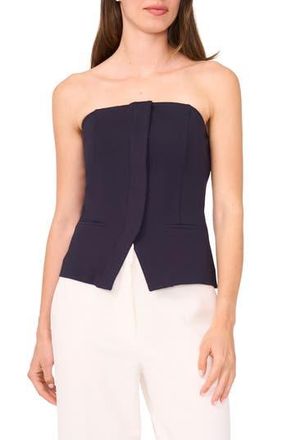 Halogen Strapless Ponte Tailored Weskit Top in Navy Depths at Nordstrom Rack, Size Medium