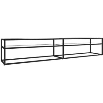 vidaXL Mueble Para Tv Vidrio Templado Transparente 220x40x40,5 Cm Vidaxl