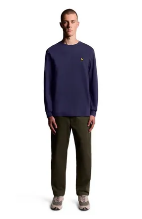 Lyle & Scott Plain Long Sleeve T-Shirt in Navy at Nordstrom, Size Xx-Large