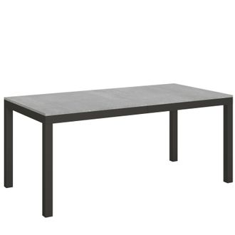 Itamoby Tavolo Da Pranzo Allungabile - Everyday - Dimensioni: 90x120/224 - Bordo: Antracite - Colore: Bianco Frassino