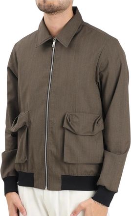 Yes London Lightweight Wool Jacket With Zip Closure And Ribbed Cuffs