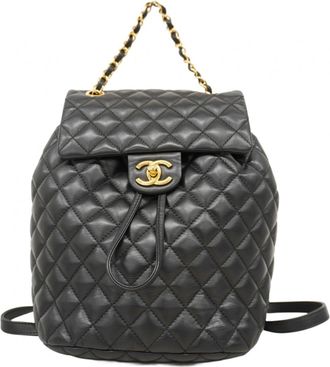 Chanel Black Leather Backpack (Pre-Owned)