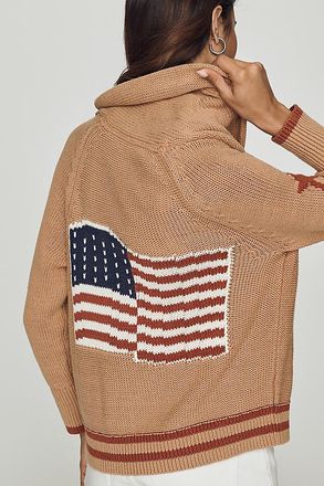 Maeve Lawson American Flag Cardigan