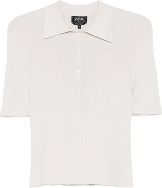 A.P.C. Katoenen poloshirt - Grijs