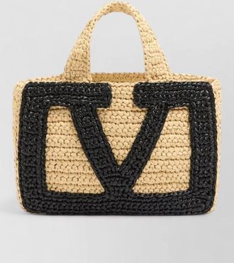 Valentino Garavani mini bag woven texture two top handles