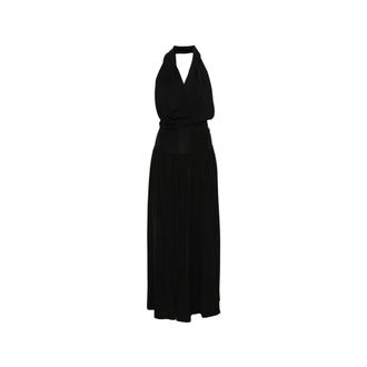 Aya Muse Maxi Dresses, female, Black, Size: S Spoe Pleated Midi Dress