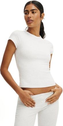 Cotton On Womens Dreamy Soft Baby Tee in Light Grey Marle at Nordstrom, Size Xx-Small