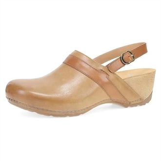 Dansko Womens Tammy Milled Burnished Mule In Tan