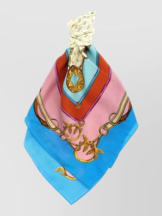 Pinko silk viscose printed scarf