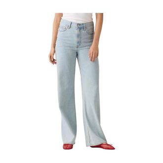 Levi's Jeans, Dames, Blauw, W29 L32, Katoen, Ribcage Wide Leg Lightweight