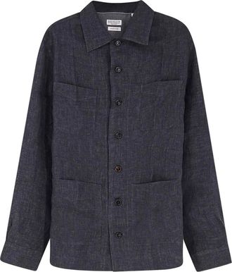 Brunello Cucinelli Easy Fit Linen Shirt