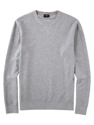 Olymp Rundhalspullover OLYMP OLYMP Strick Casual, Herren, Gr. XXL, grau, Obermaterial: 100% Baumwolle, schmal, Rundhals, Pullover Rundhalspullover, mit modi