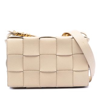 Bottega Veneta Tweedehands Gevlamde Kalfsleer Intrecciato Cassette Schoudertas