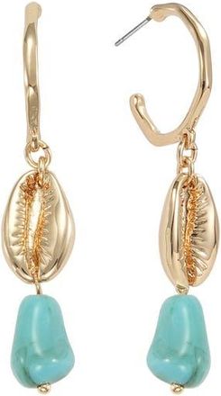 Ettika Cowrie Shell Drop Earrings in Turquoise at Nordstrom Rack