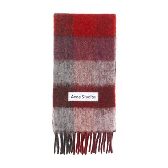 Acne Studios Winter Scarves, unisex, Multicolor, ONE SIZE, Red/Black Vally Scarf