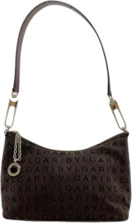 Bulgari Pre-owned Logomania Schoudertas - Dames - Vintage Schoudertas - Bruin - ONE Size - Vintage