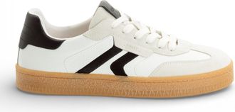 Tamaris Tamaris Mens Mens White Leather Black Stripe Trainer Sneaker Shoes - Size EU 47