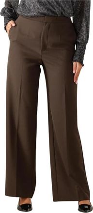 Mos Mosh Mmleya Miley Pant - Dames - Wijde Broeken - Bruin - 2XL - Polyester - Broeken