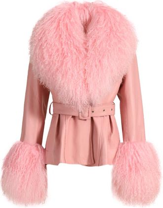 Wanan Luxury Giacca Pegghy Rosa in Mongolia-Donna -Marrone