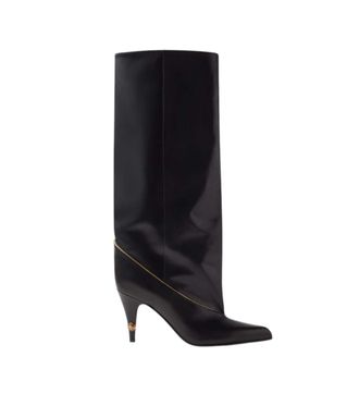 Versace Black Leather Gianni Boots