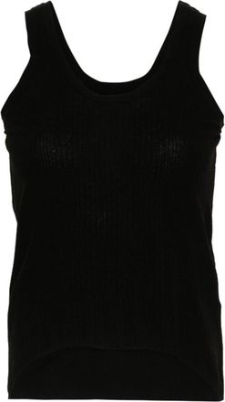 Maison Margiela Black Ribbed Tank Top