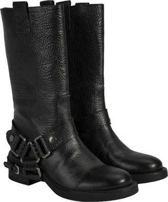 Desa Woman Boots - Textile Upper, Flat Heel, Round Toe, Waterproof, Breathable | Black - 36