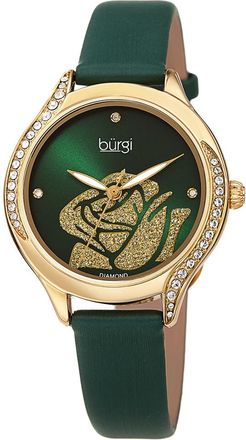 Bürgi Burgi Womens Leather Diamond Watch