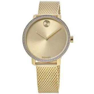Movado Bold Yellow Gold Dial Steel Womens Watch 3600656