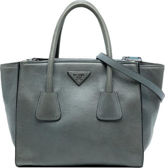 Prada 2013-2025 Small Glace Calf Twin Pocket satchel - Grey