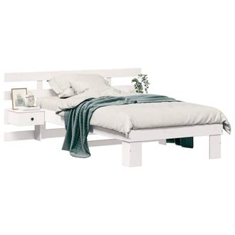 Berkfield Home Modern with Drawer White 75 x 190 cm Solid pine wood