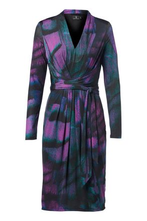 Mart Visser Clemence Print Jurk Zwart / Paars